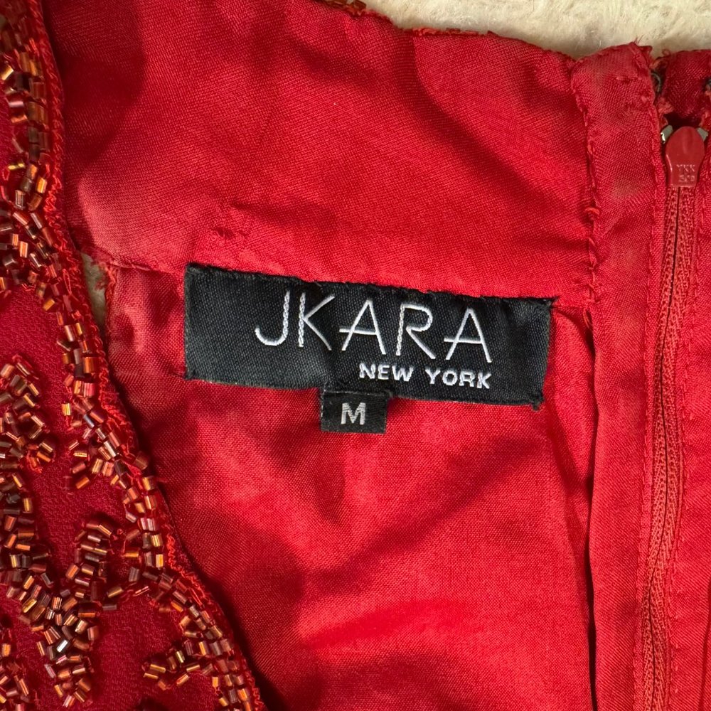 J Kara Red Beaded Tank Top - Picture 6 of 11